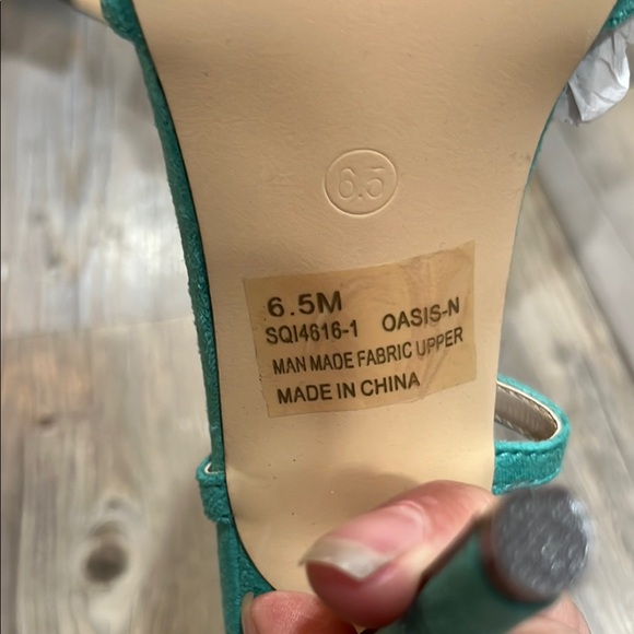 Fashion Nova Blue Heels Stiletto Ankle Strap - Picture 4 of 6